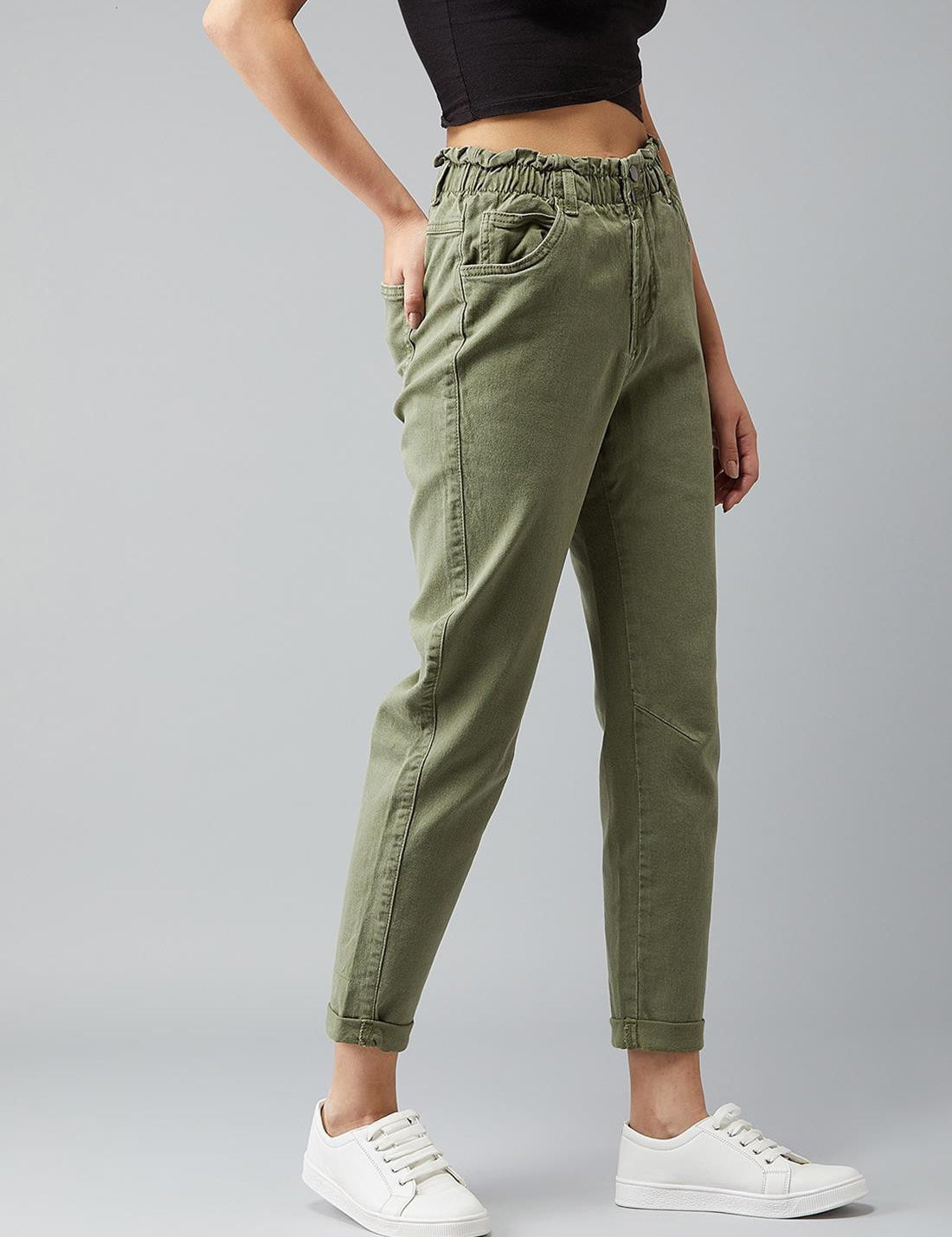 KOTTY Regular Women Green Jeans 