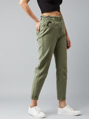 KOTTY Regular Women Green Jeans 
