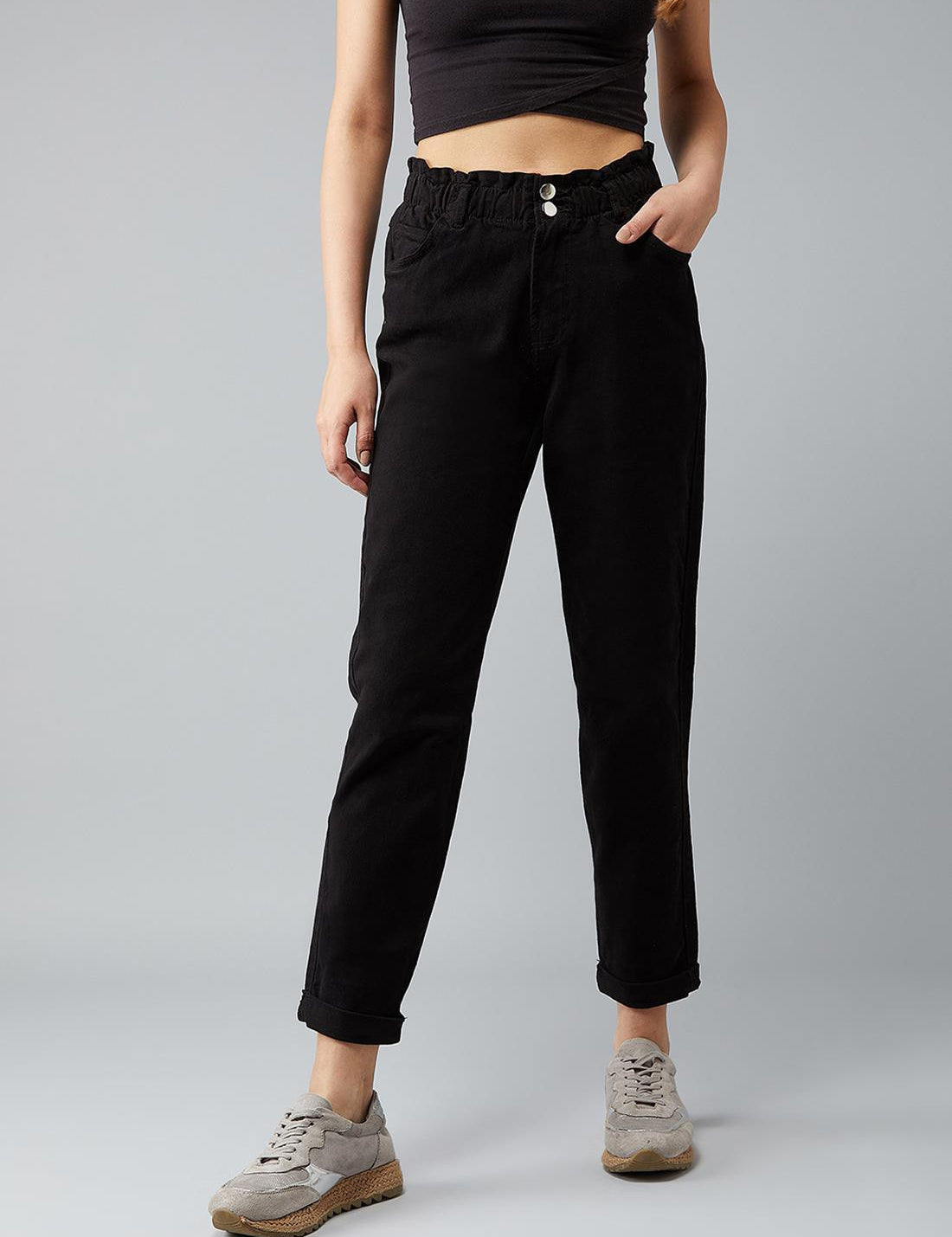 KOTTY Regular Women Black Jeans 