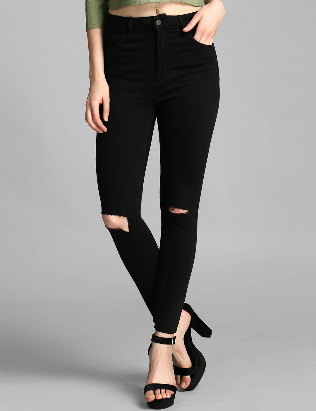 KOTTY Regular Women Black Jeans 