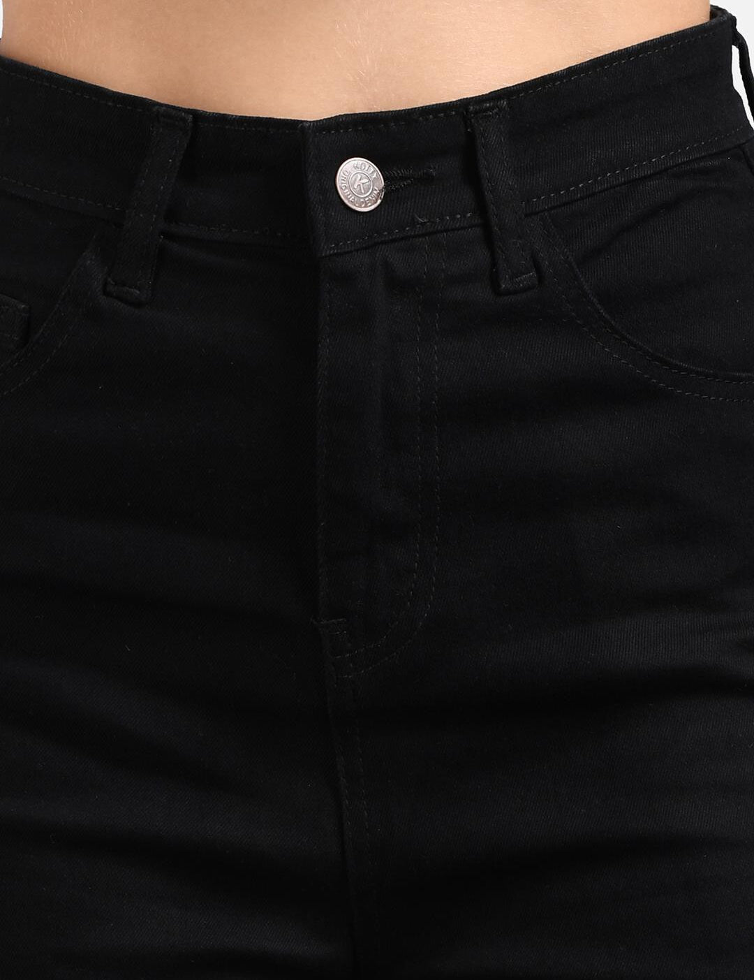 KOTTY Straight Fit Women Black Jeans 