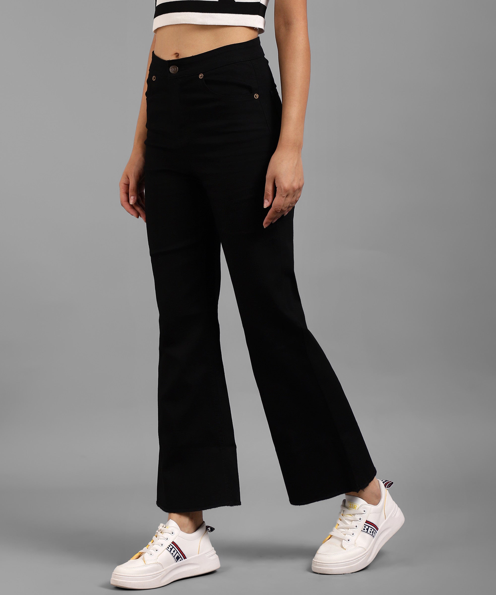 KOTTY Boot-Leg Women Black Jeans 
