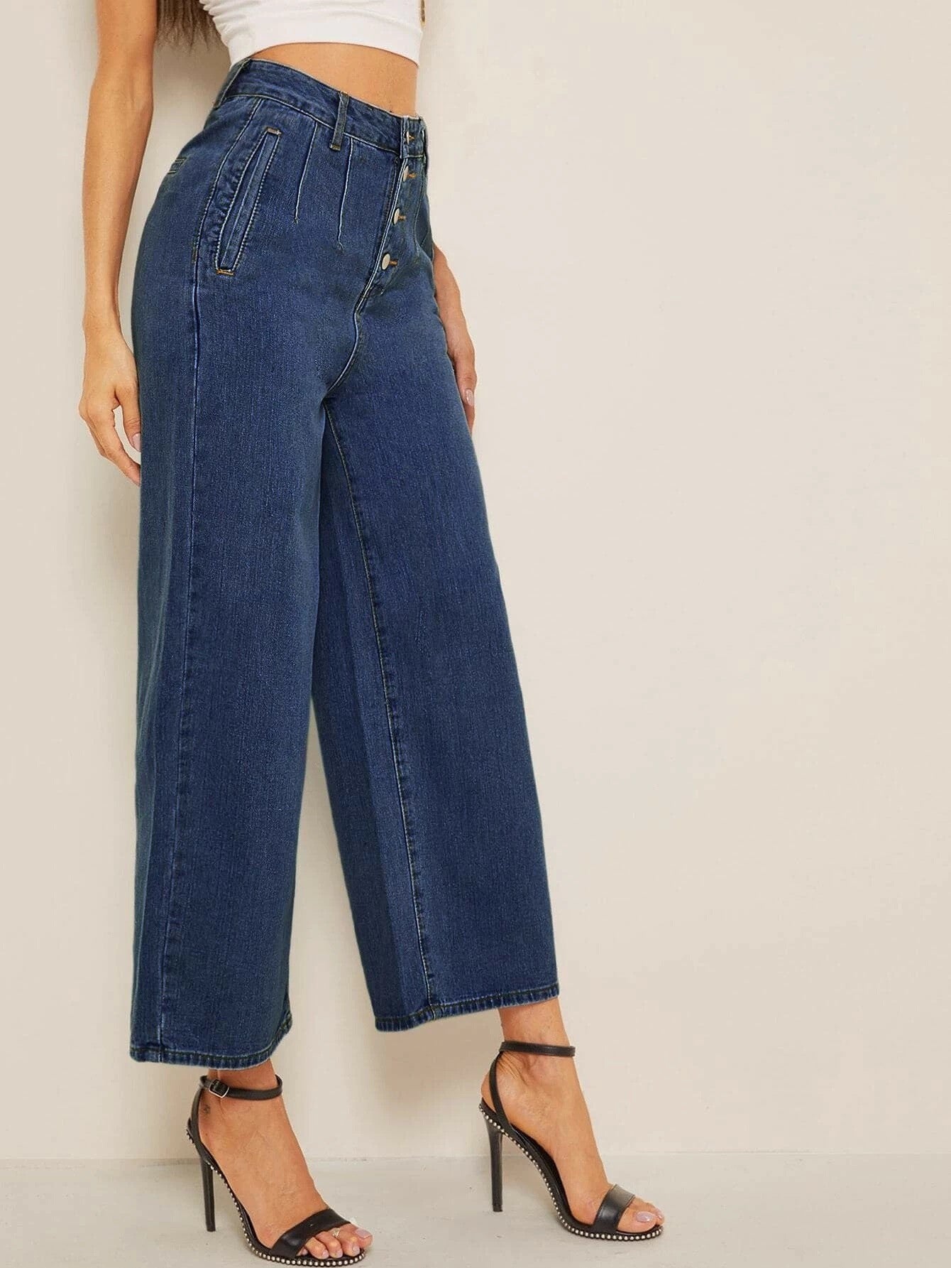 KOTTY Boyfriend Women Dark Blue Jeans 