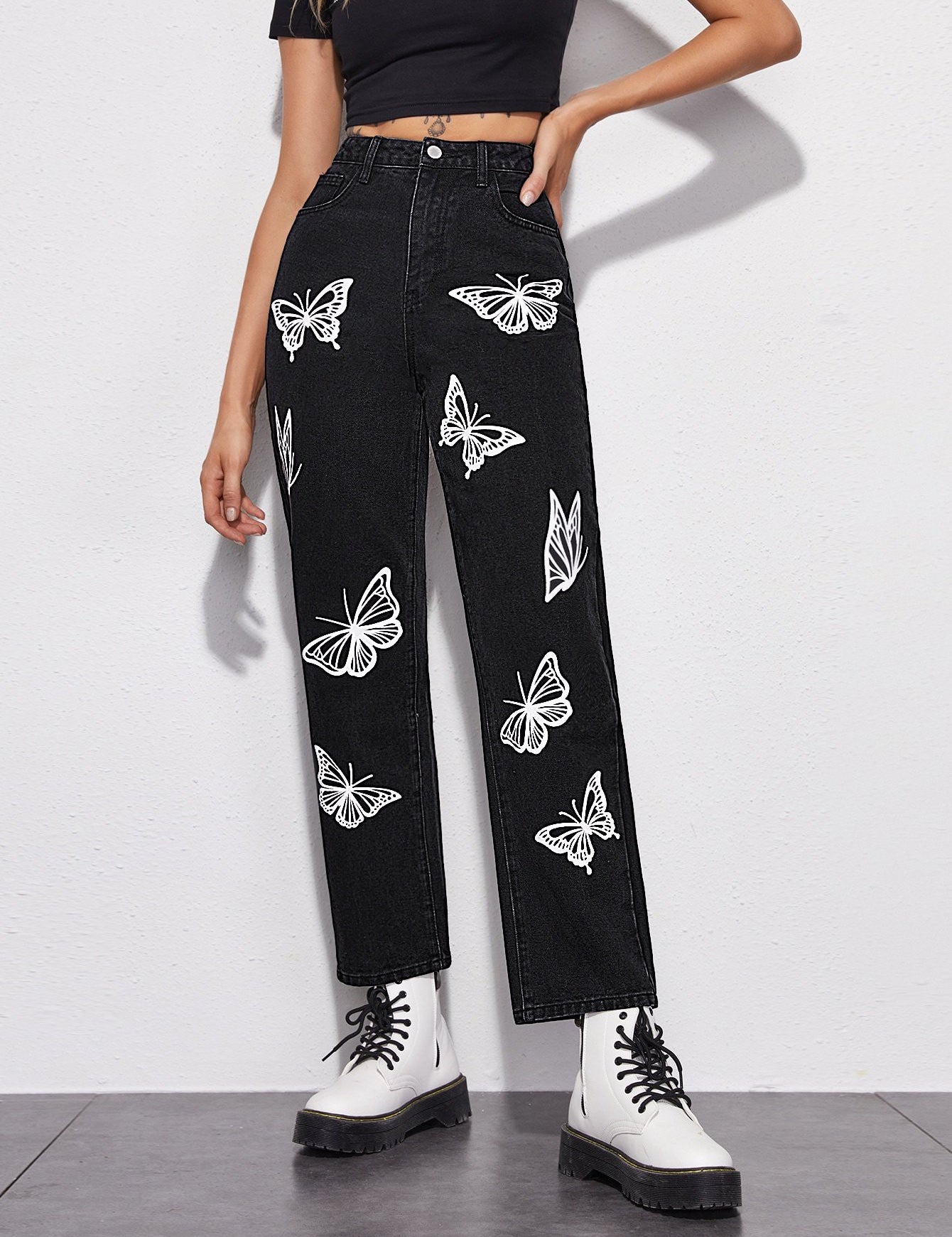KOTTY Flared Women Black Jeans 