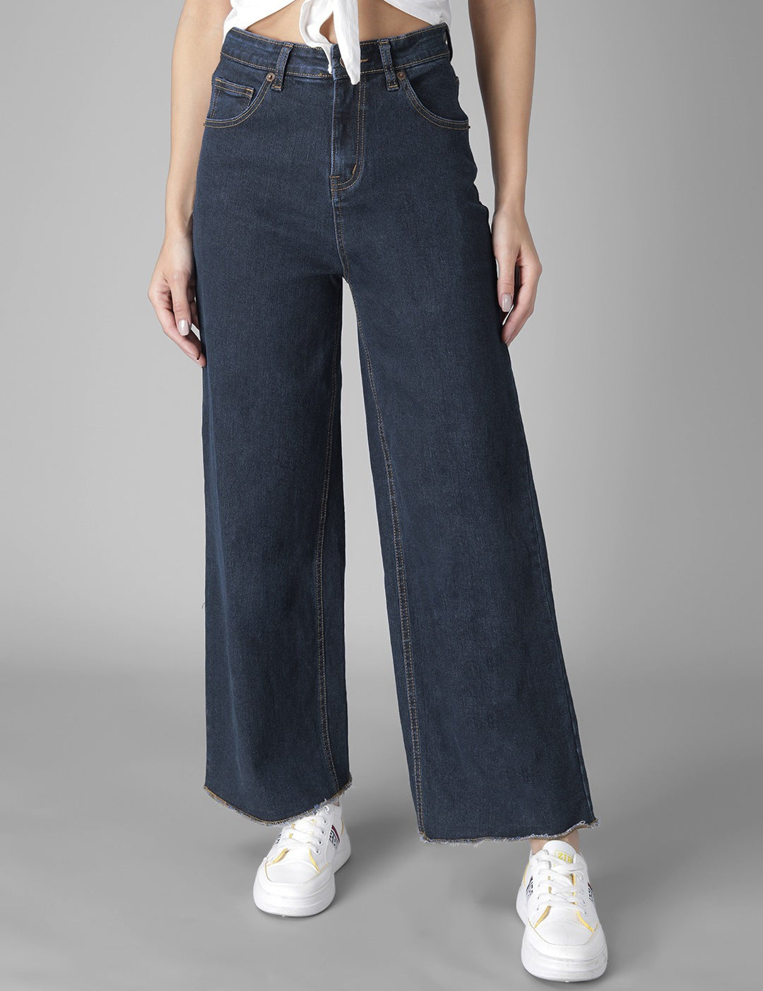 KOTTY Flared Women Dark Blue Jeans 