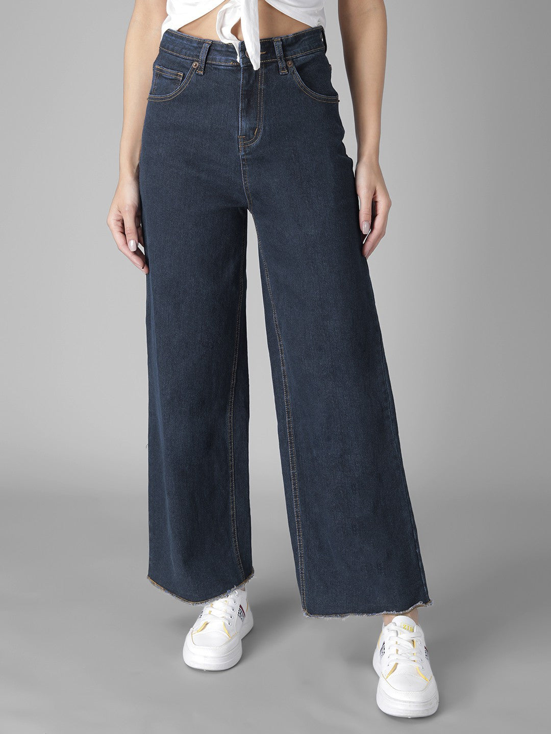 KOTTY Flared Women Dark Blue Jeans 
