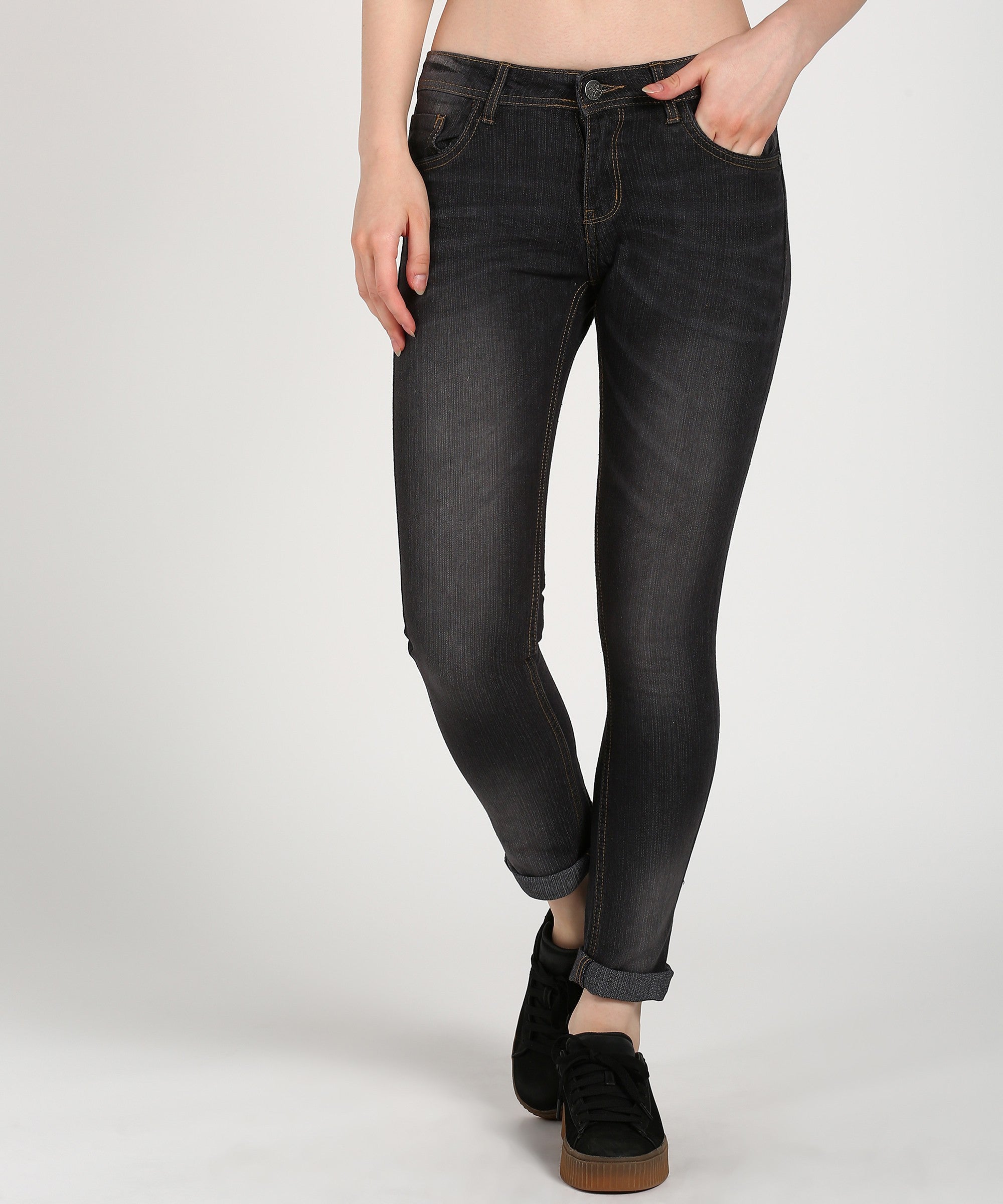 KOTTY Regular Women Black Jeans 