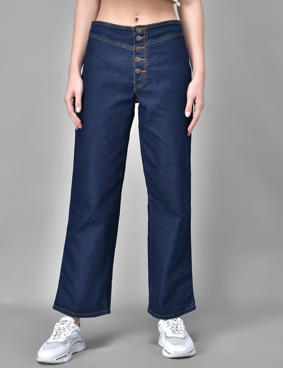 KOTTY Flared Women Dark Blue Jeans 