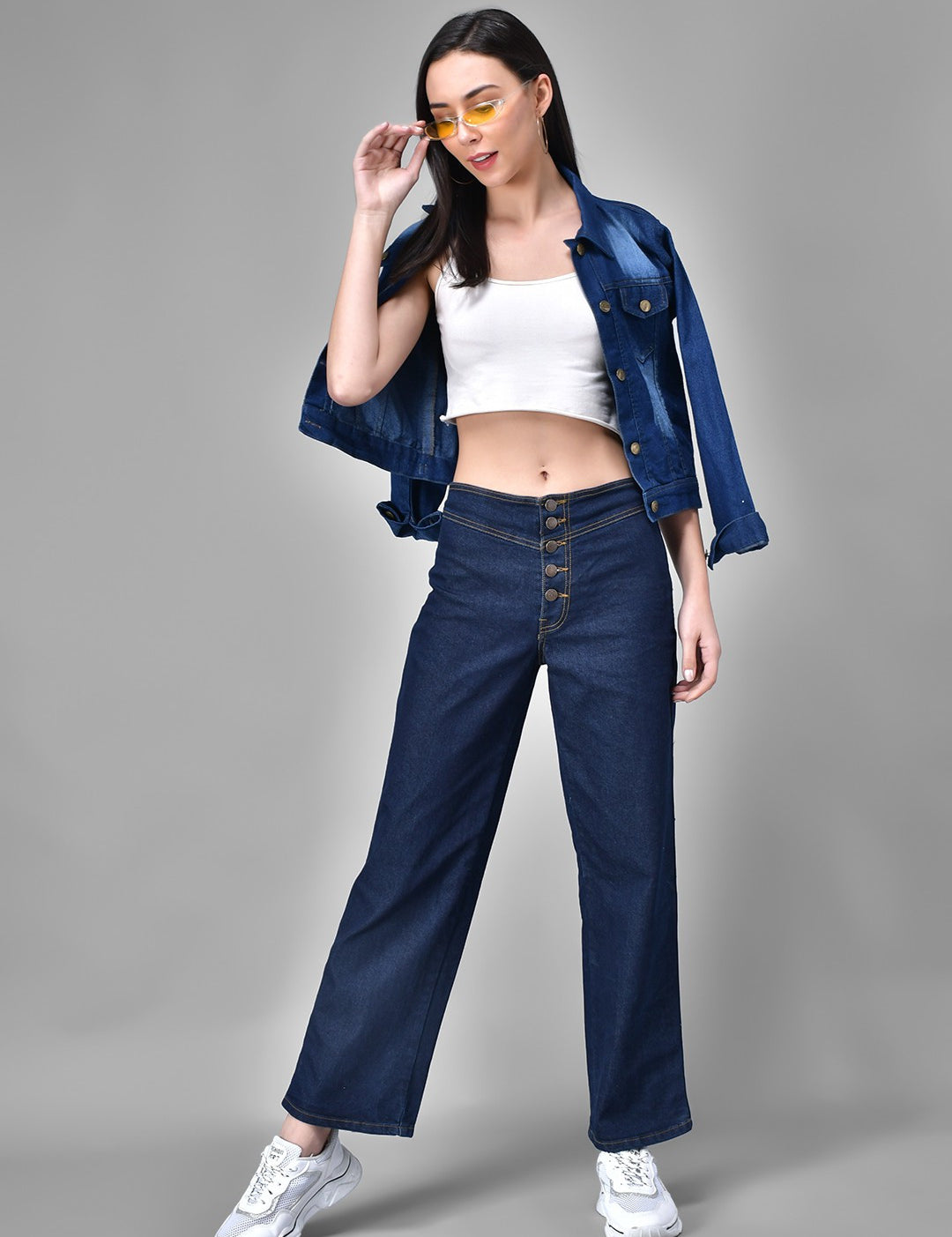 KOTTY Flared Women Dark Blue Jeans 