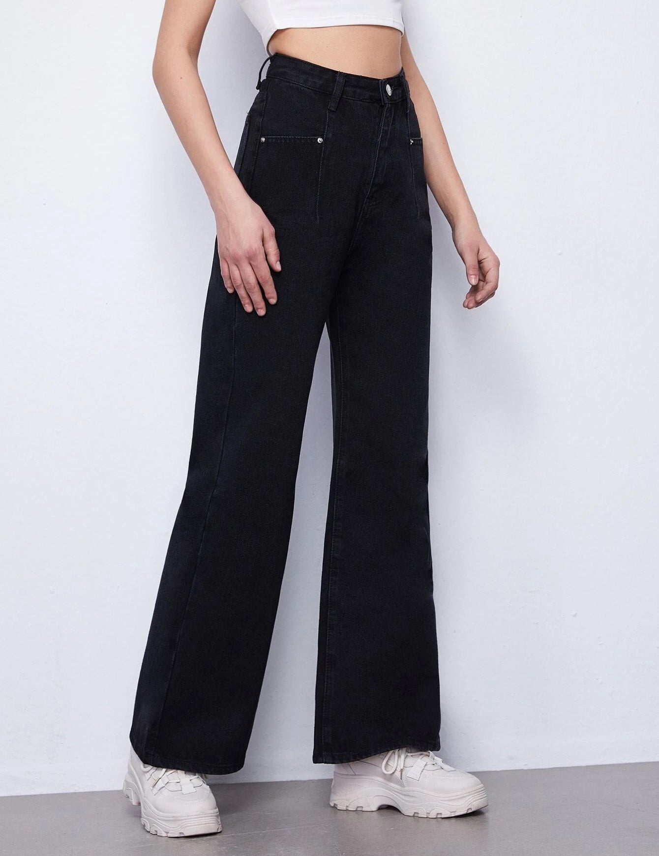 KOTTY Boot-Leg Women Black Jeans 