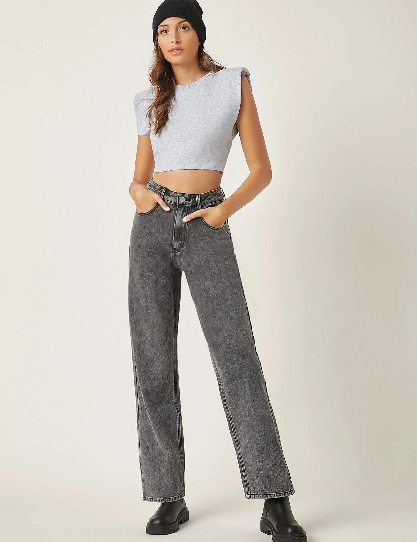 KOTTY Regular Women Dark Grey Jeans 