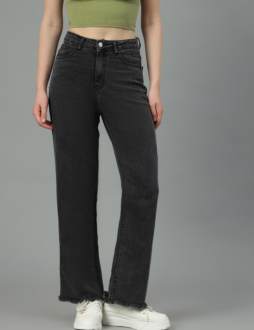KOTTY Flared Women Black Jeans 