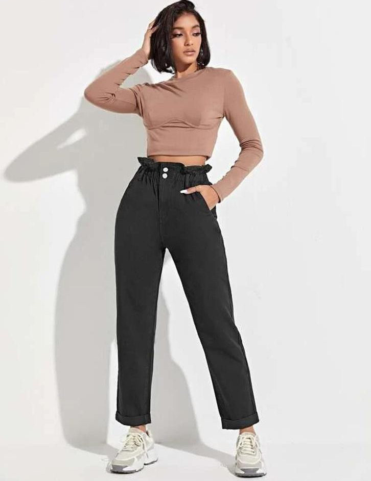 KOTTY Boyfriend Women Black Jeans 