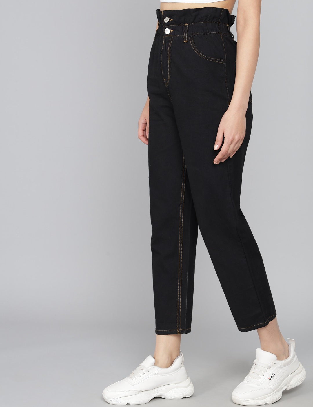 KOTTY Boyfriend Women Black Jeans 