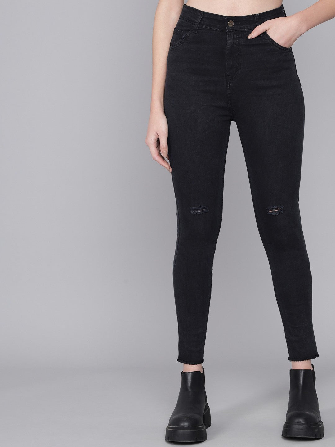 KOTTY Regular Women Black Jeans 