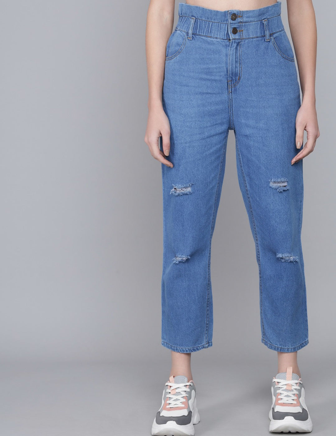 KOTTY Boyfriend Women Light Blue Jeans 