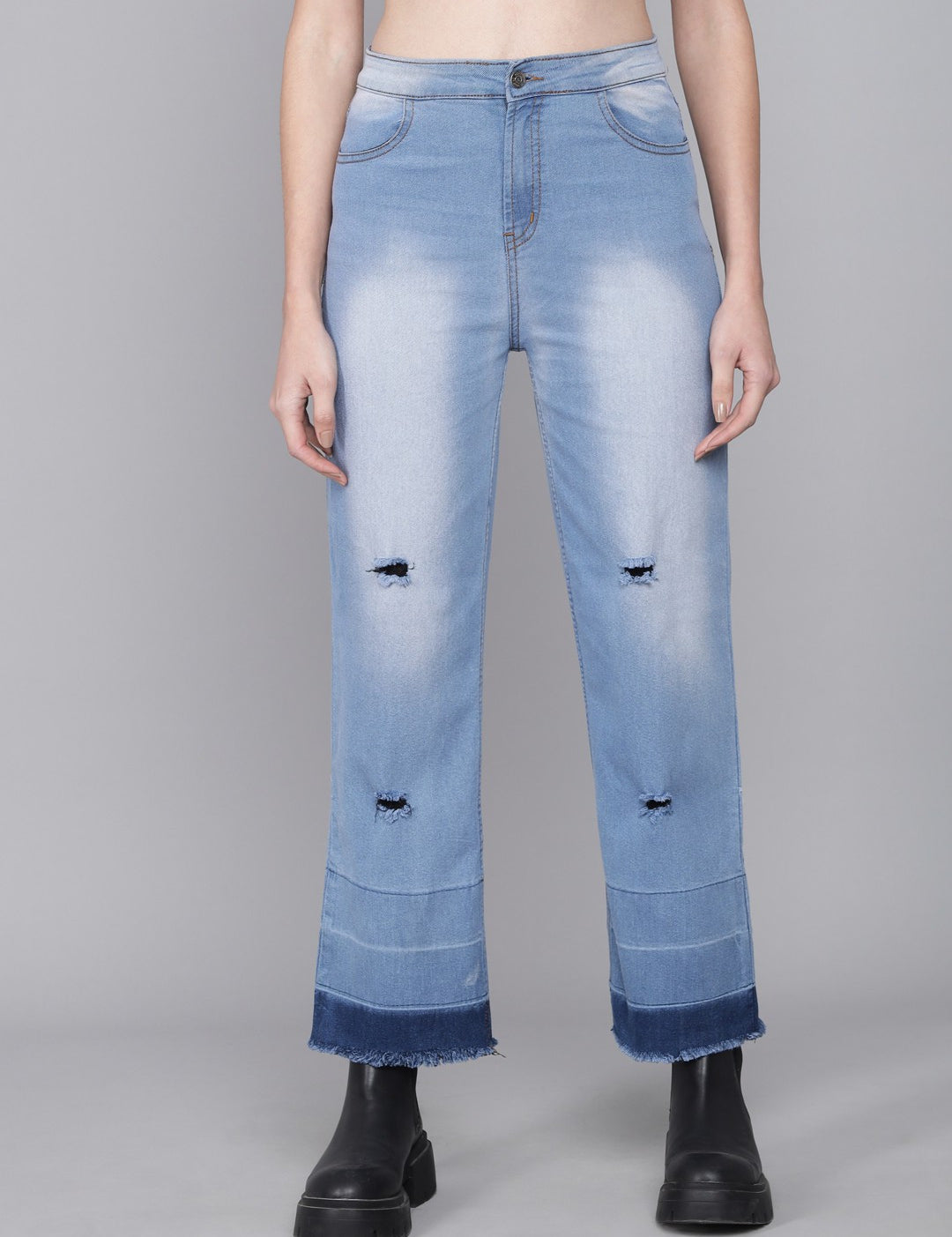 KOTTY Flared Women Light Blue Jeans 