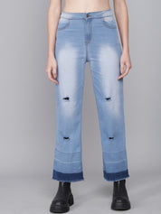 KOTTY Flared Women Light Blue Jeans 