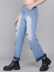 KOTTY Flared Women Light Blue Jeans 