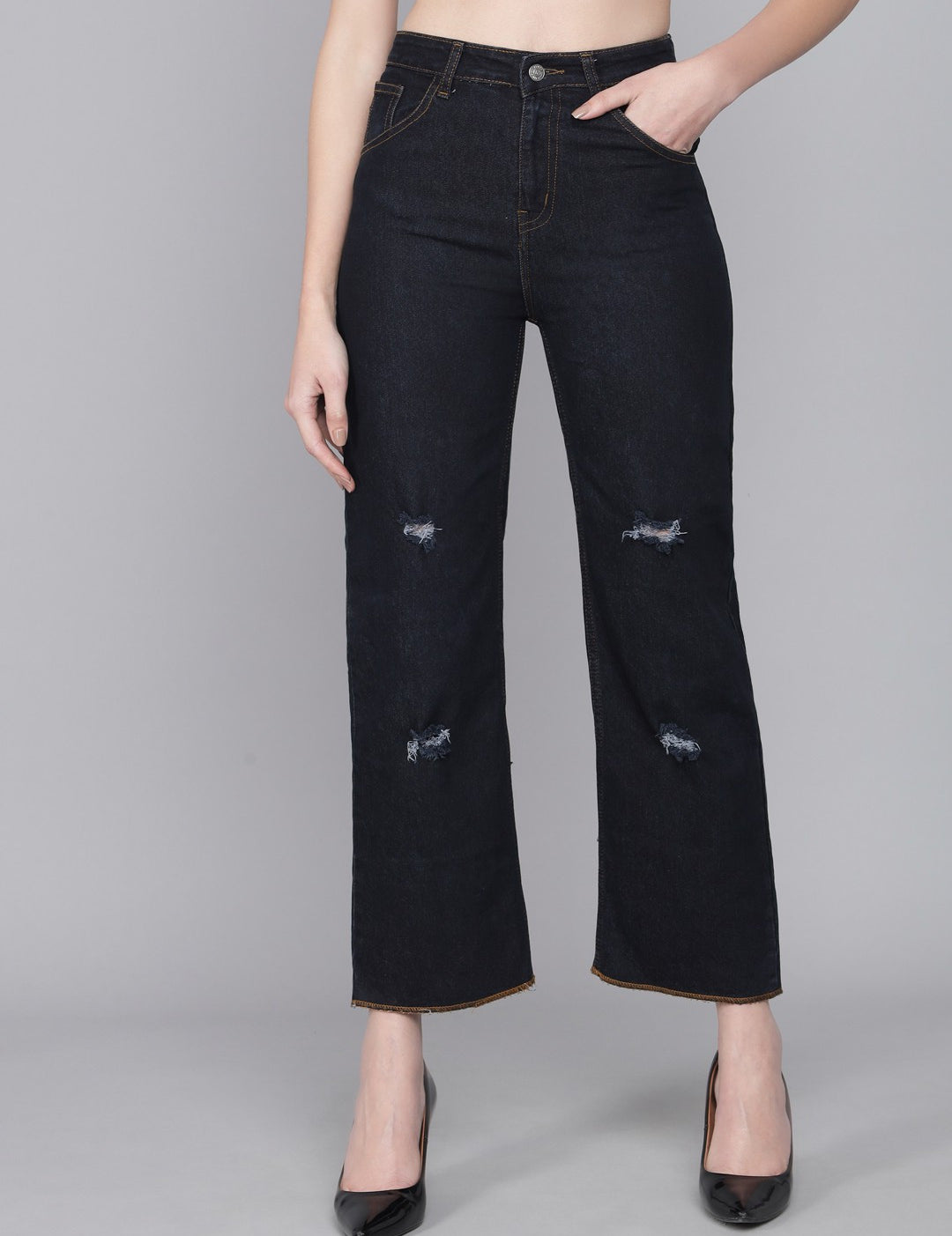 KOTTY Flared Women Dark Blue Jeans 