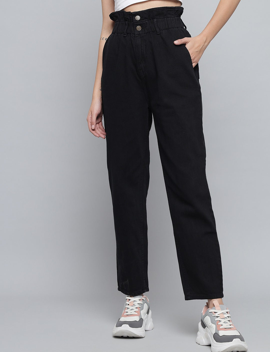 KOTTY Flared Women Black Jeans 