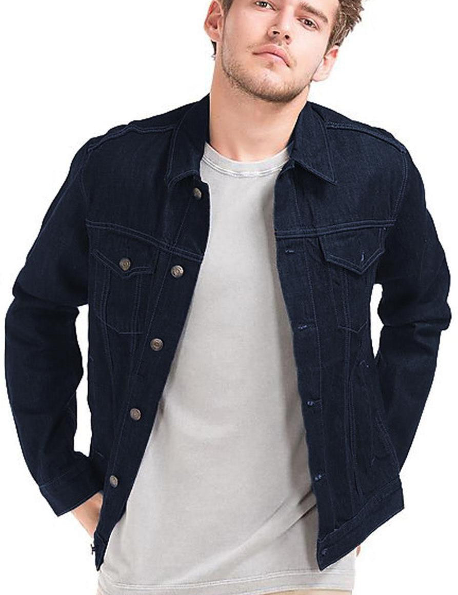 KOTTY Full Sleeve Solid Men Denim Jacket 