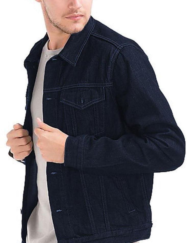 KOTTY Full Sleeve Solid Men Denim Jacket 