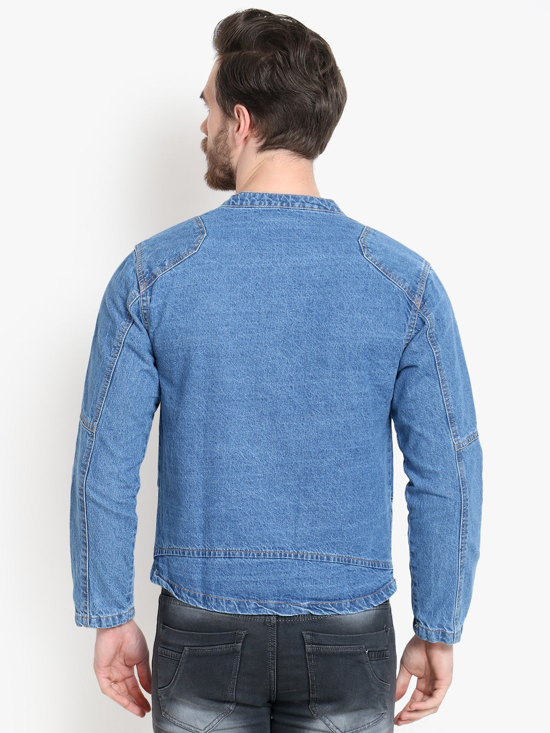 KOTTY Full Sleeve Washed Men Denim Jacket 