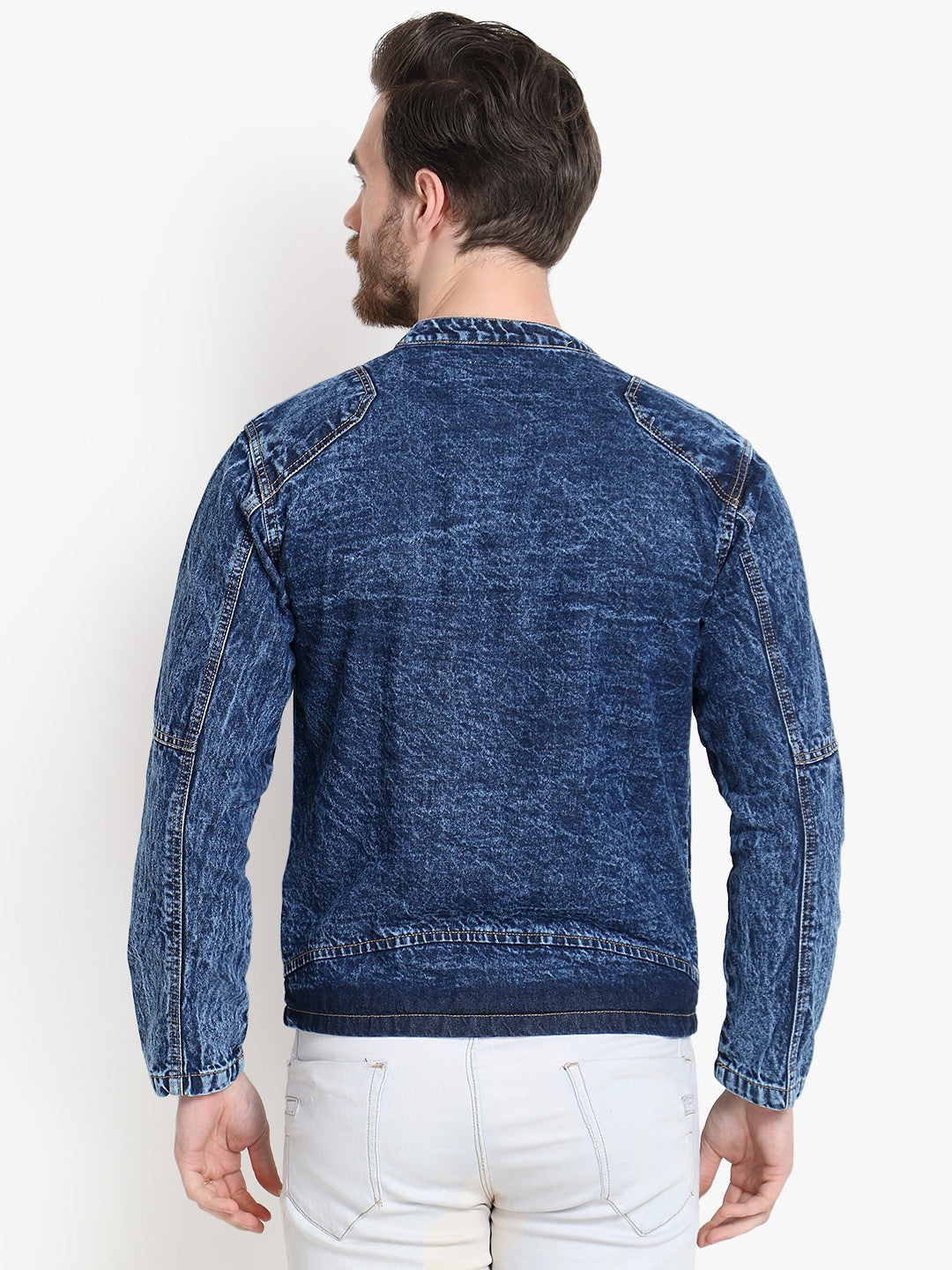KOTTY Full Sleeve Washed Men Denim Jacket 
