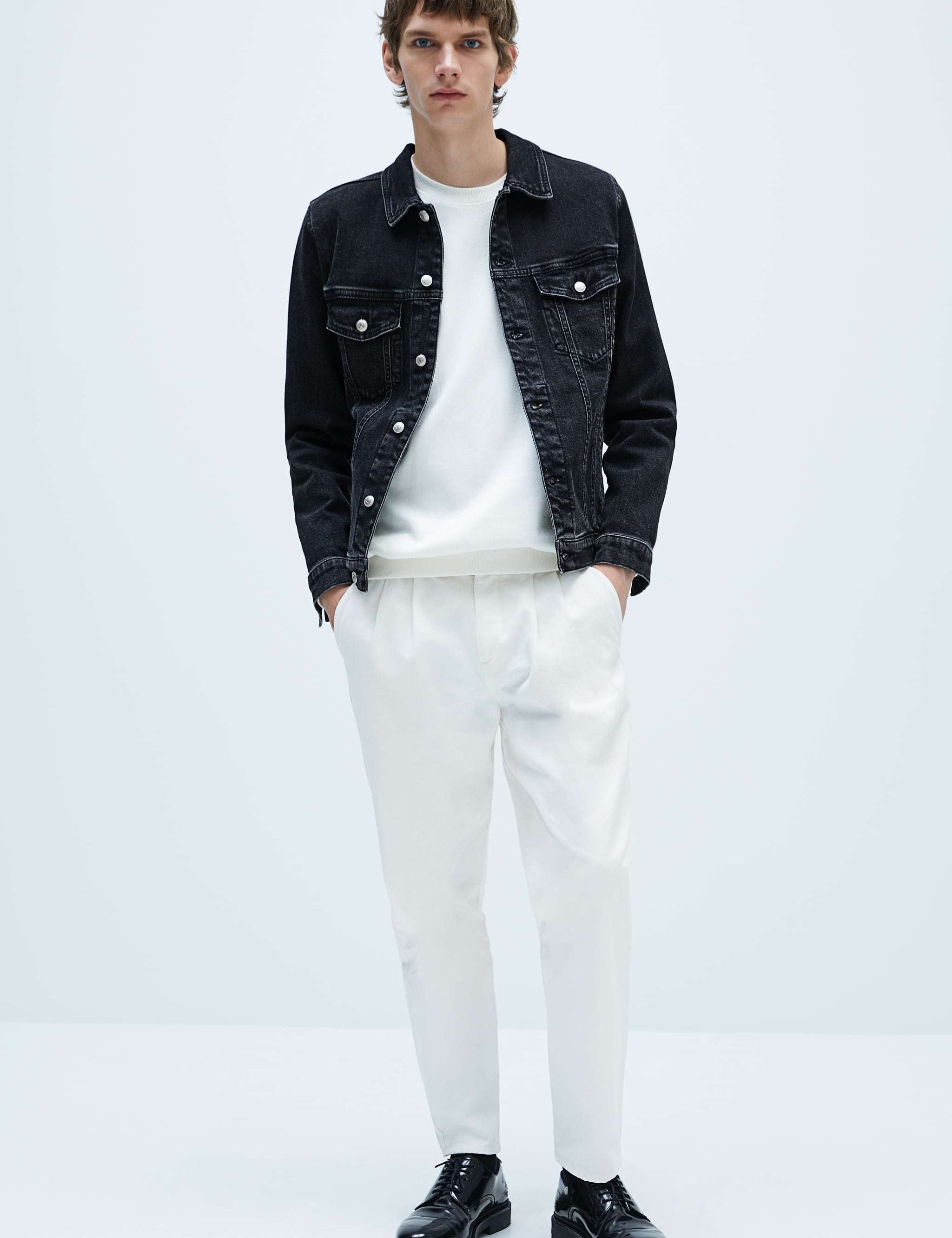 KOTTY Full Sleeve Solid Men Denim Jacket 
