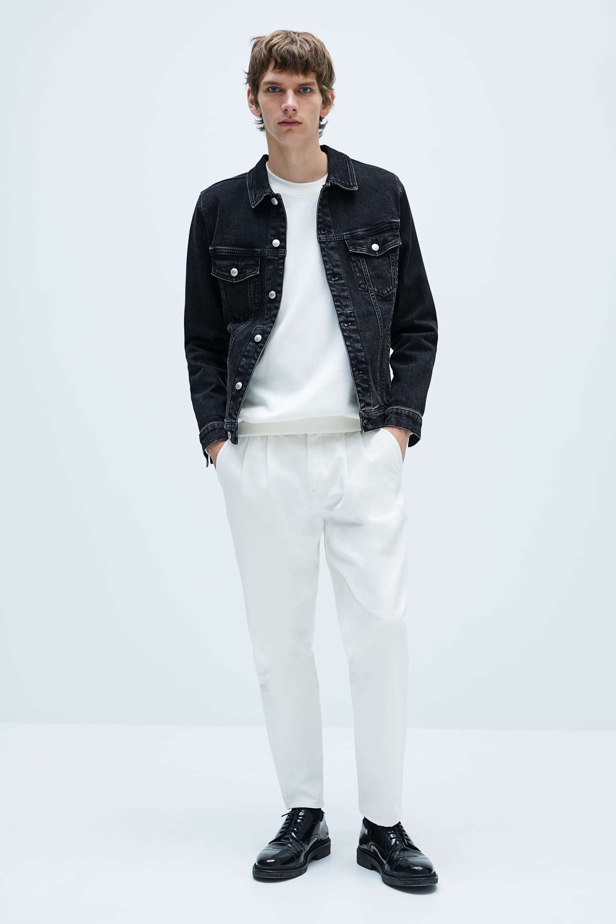 KOTTY Full Sleeve Solid Men Denim Jacket 
