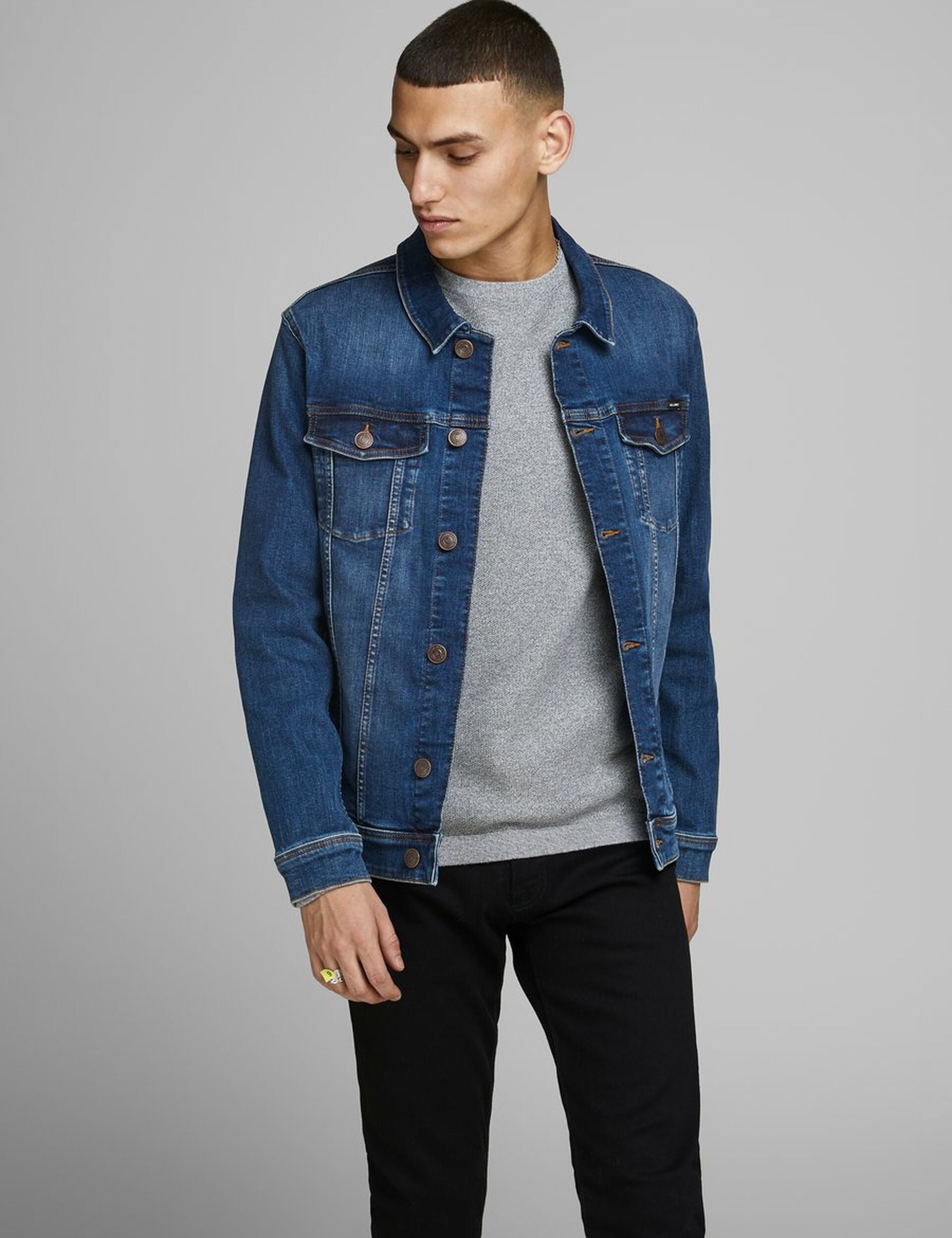 KOTTY Full Sleeve Washed Men Denim Jacket 