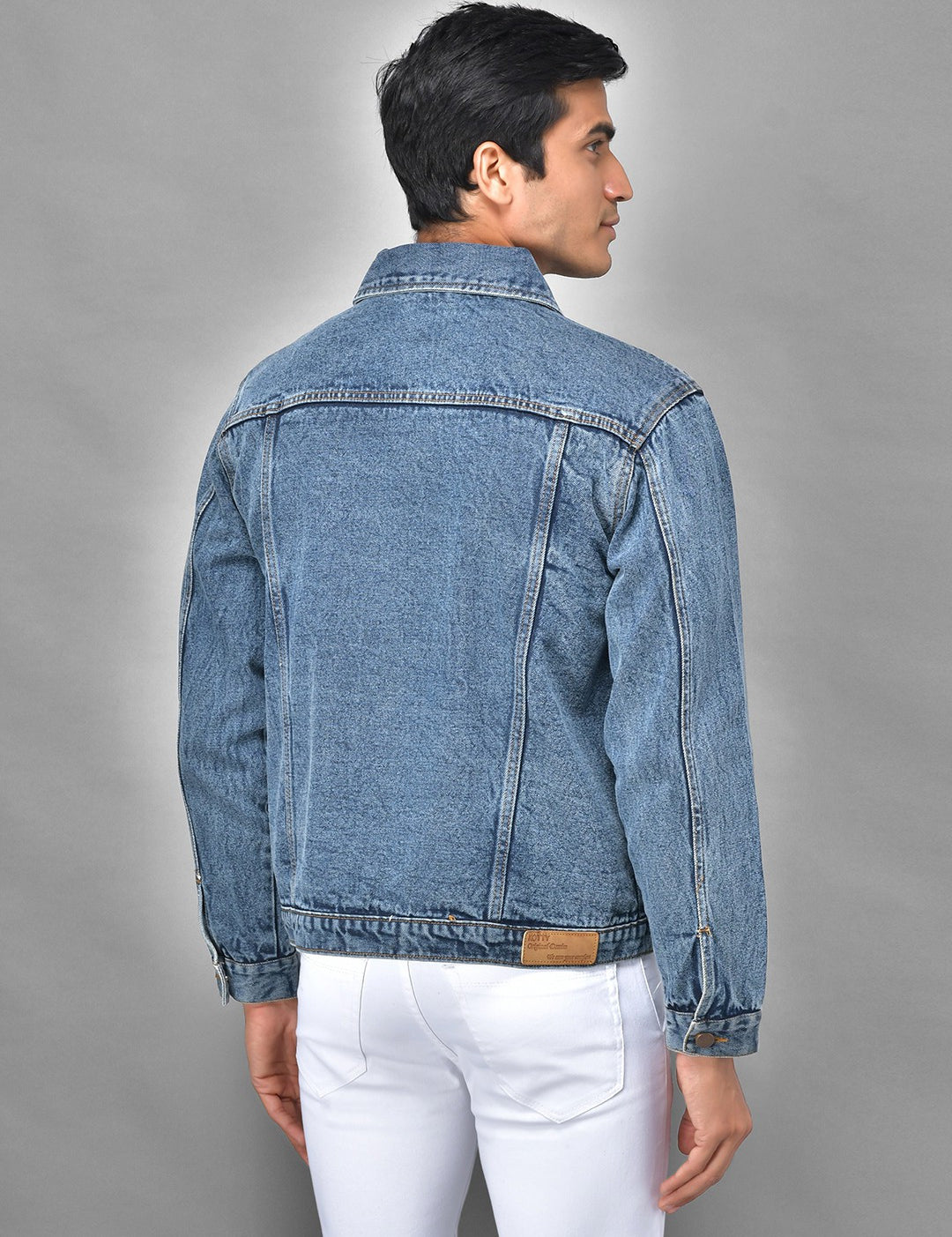 KOTTY Full Sleeve Solid Men Denim Jacket 