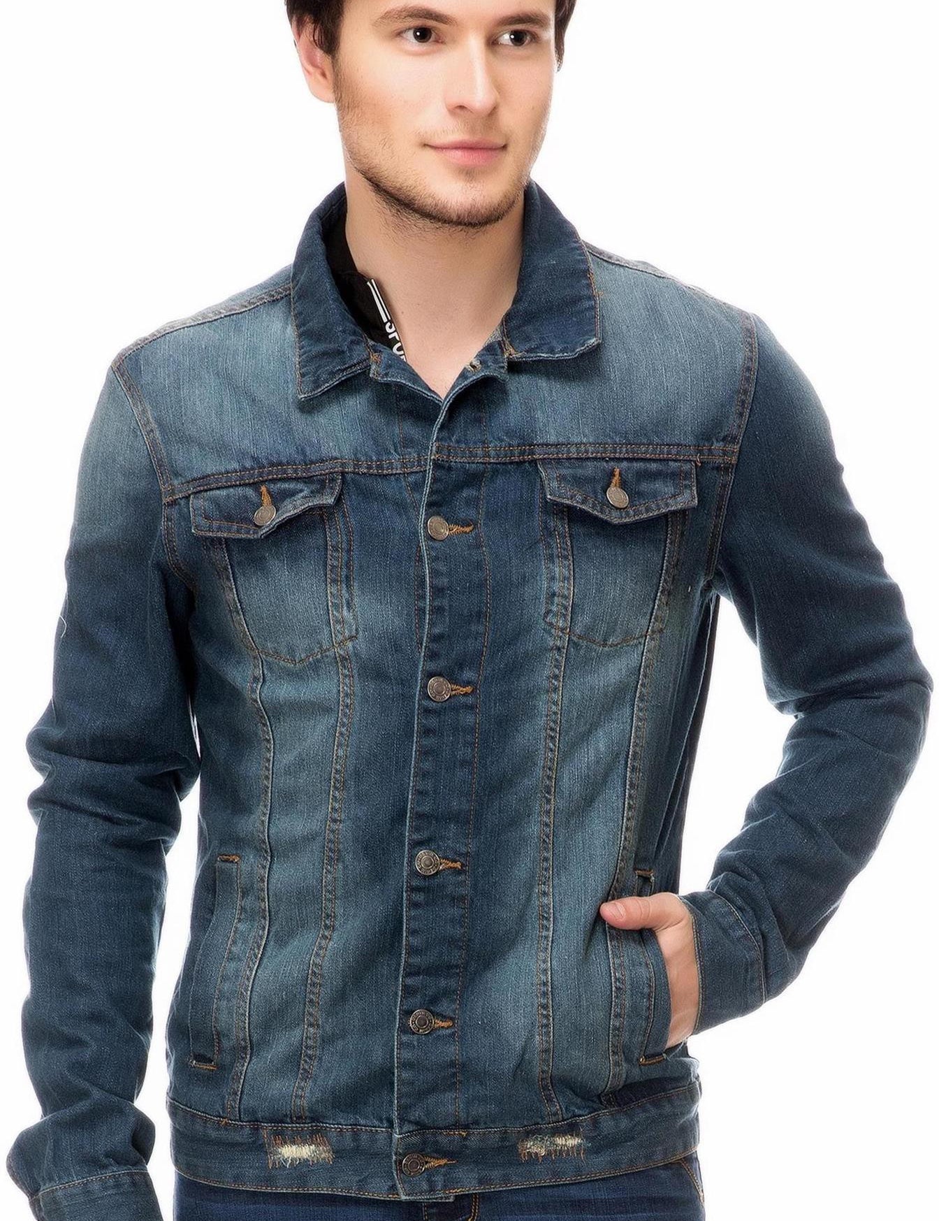 KOTTY Full Sleeve Solid Men Denim Jacket 