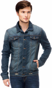 KOTTY Full Sleeve Solid Men Denim Jacket 