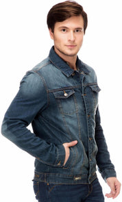 KOTTY Full Sleeve Solid Men Denim Jacket 