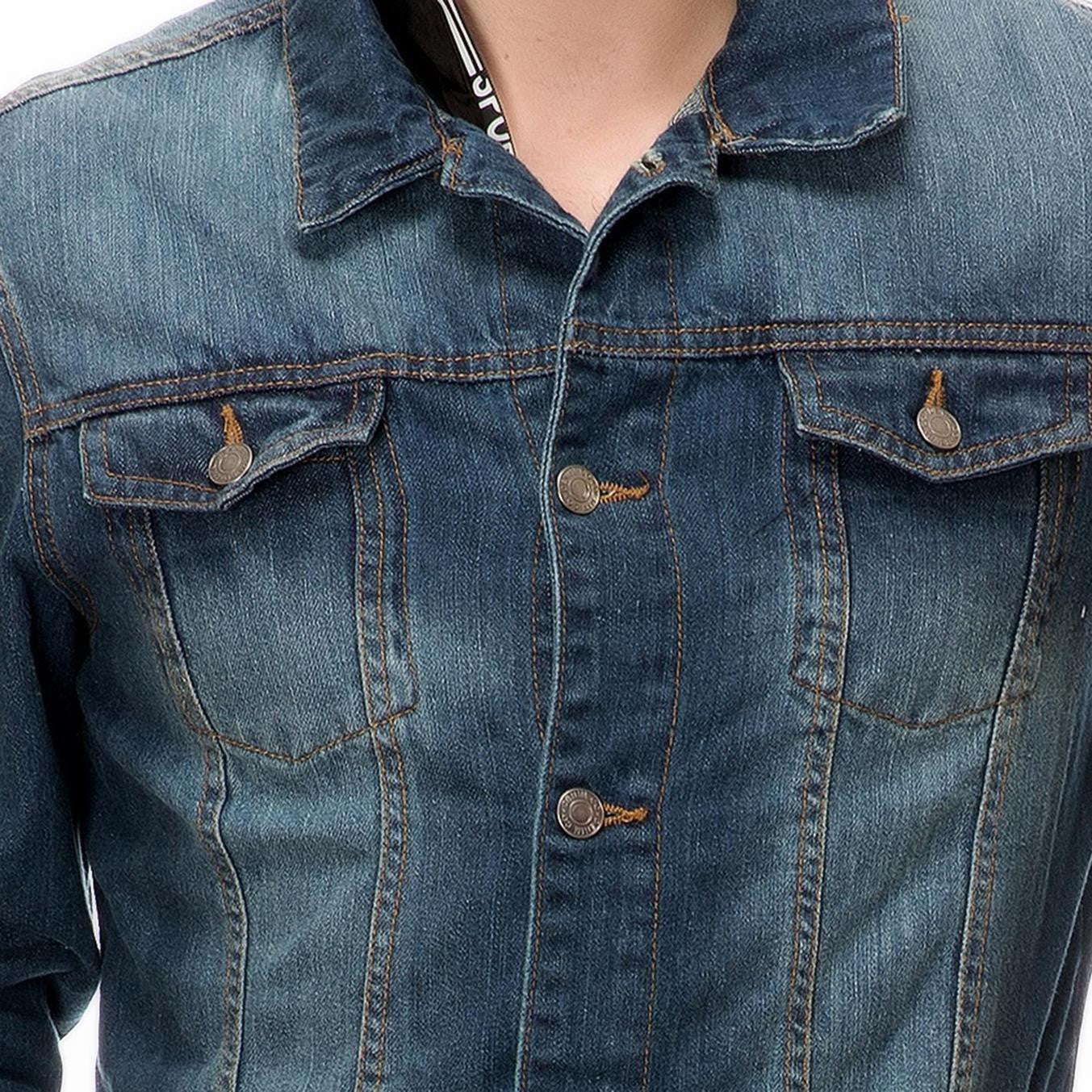 KOTTY Full Sleeve Solid Men Denim Jacket 