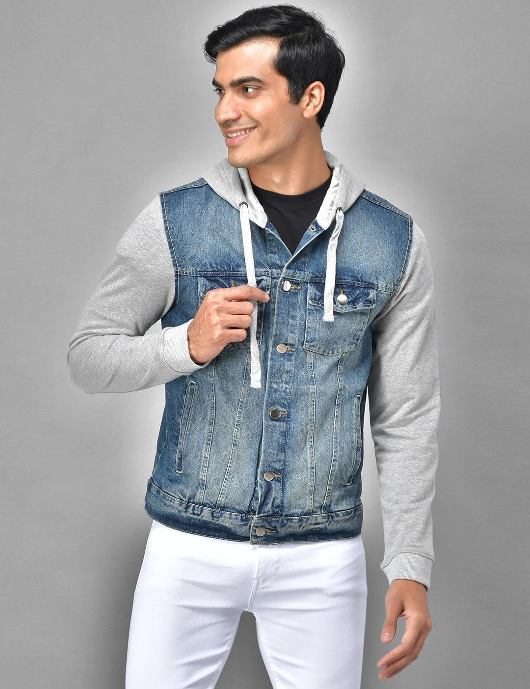KOTTY Full Sleeve Washed Men Denim Jacket 