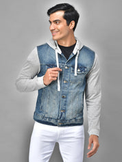KOTTY Full Sleeve Washed Men Denim Jacket 