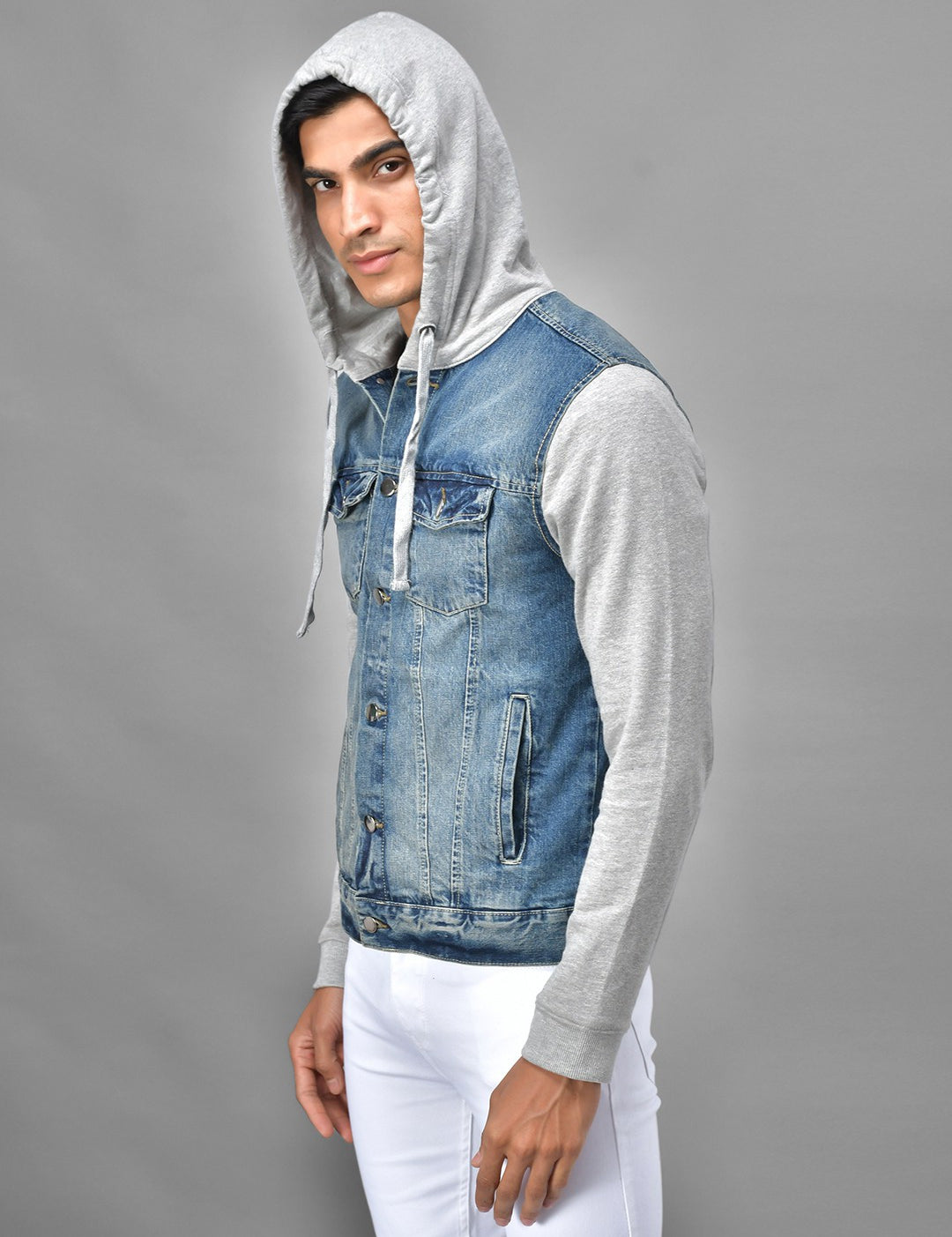 KOTTY Full Sleeve Washed Men Denim Jacket 