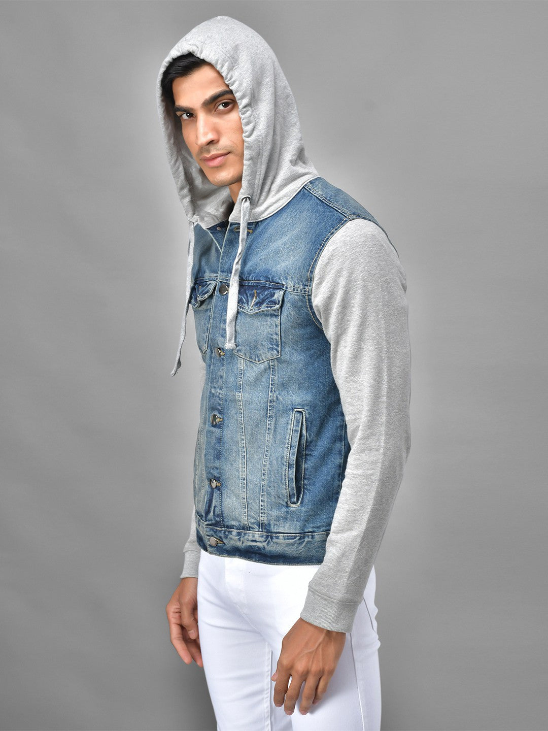 KOTTY Full Sleeve Washed Men Denim Jacket 