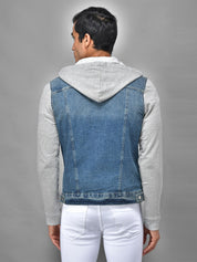 KOTTY Full Sleeve Washed Men Denim Jacket 