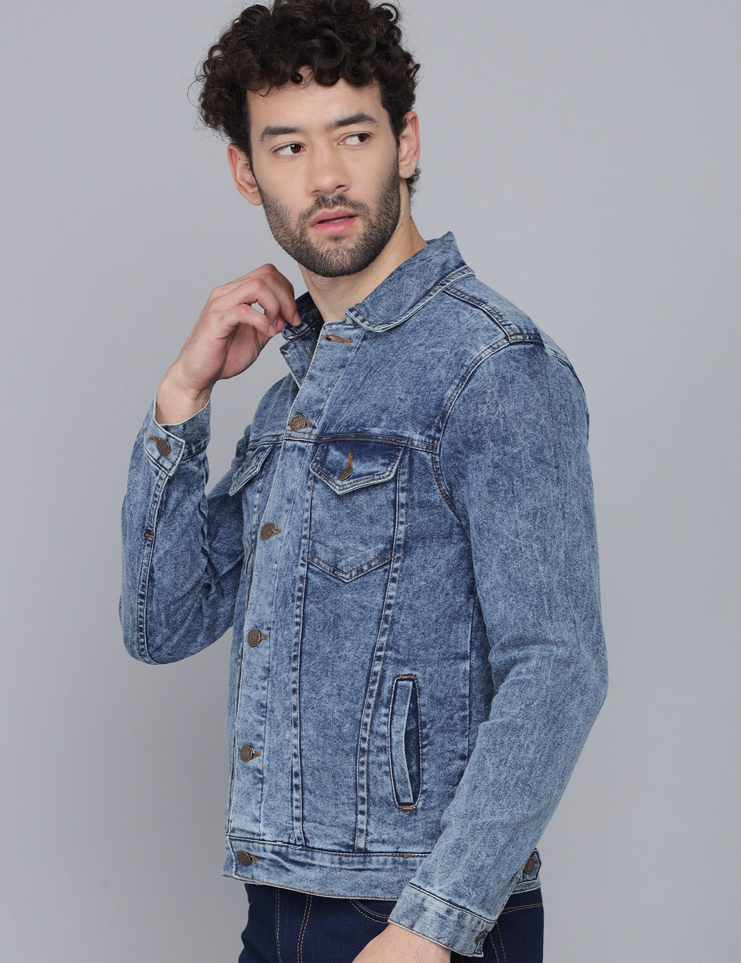 KOTTY Full Sleeve Washed Men Jacket 