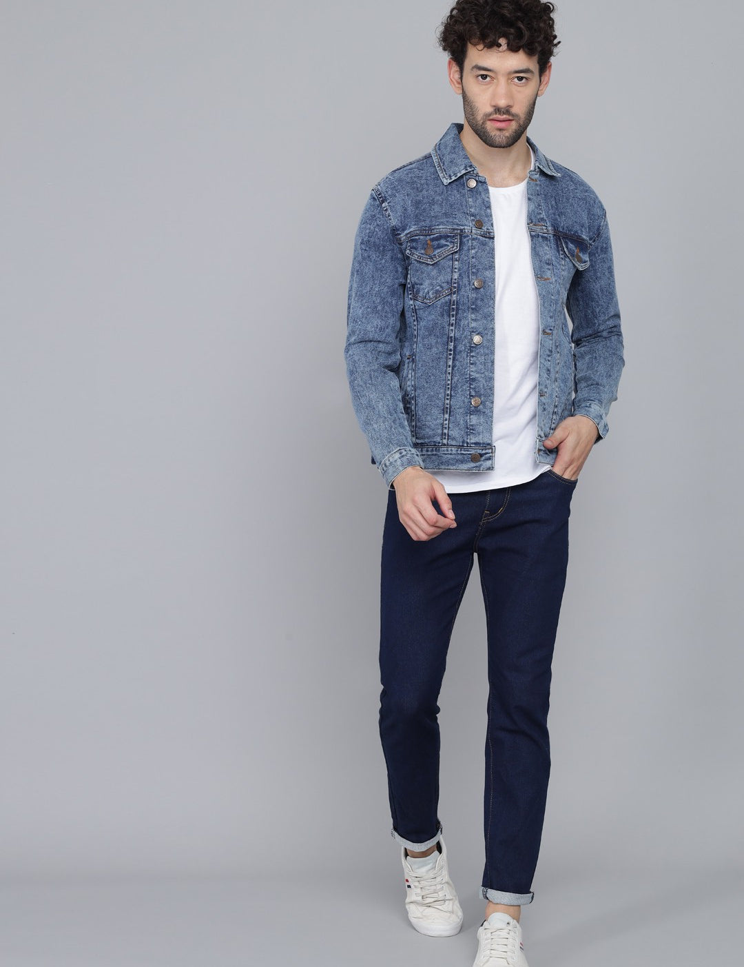 KOTTY Full Sleeve Washed Men Jacket 