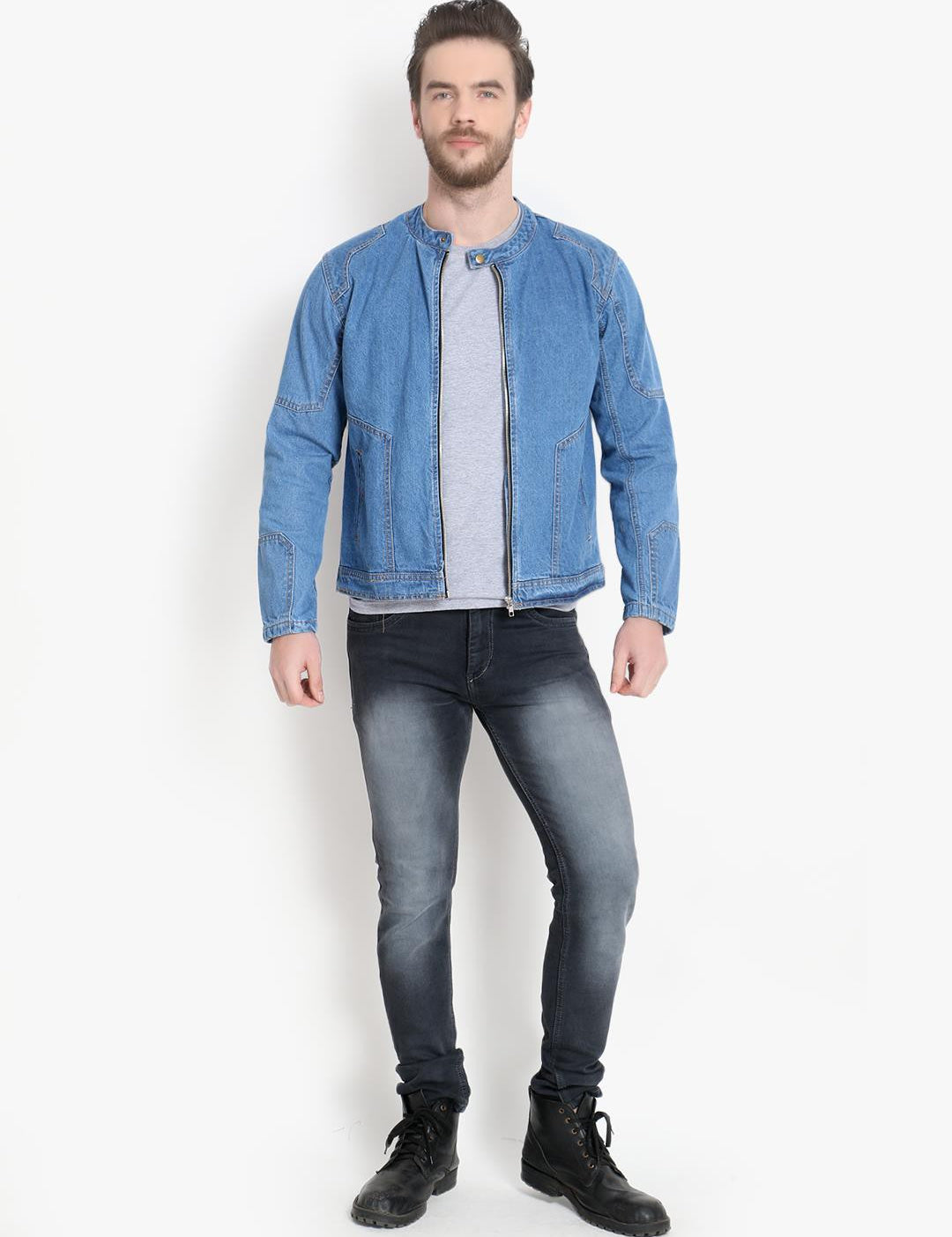 KOTTY Full Sleeve Washed Men Jacket 