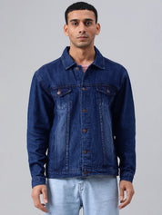 KOTTY Full Sleeve Washed Men Denim Jacket 