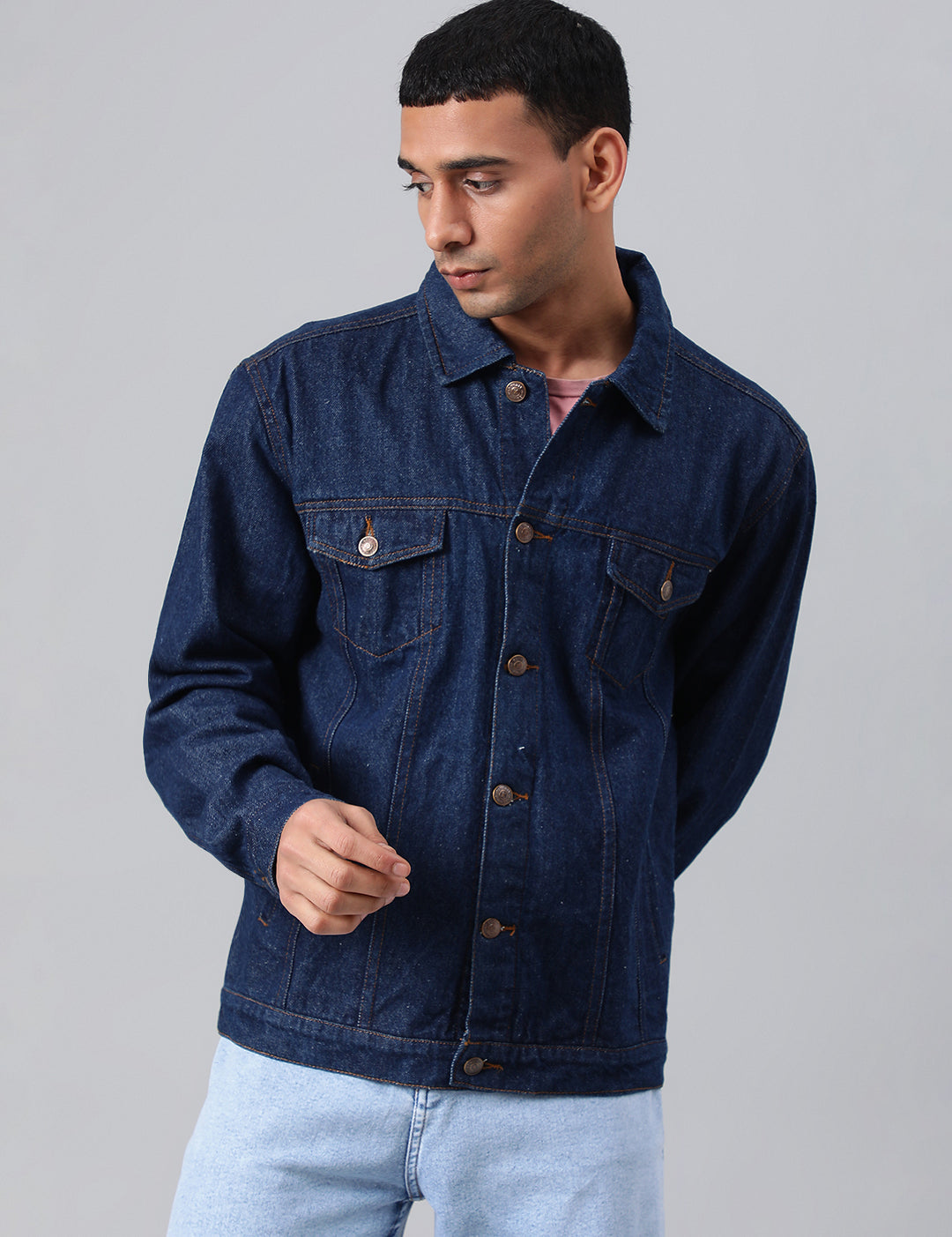 KOTTY Full Sleeve Washed Men Denim Jacket 