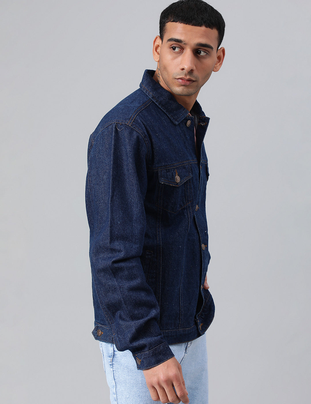 KOTTY Full Sleeve Washed Men Denim Jacket 