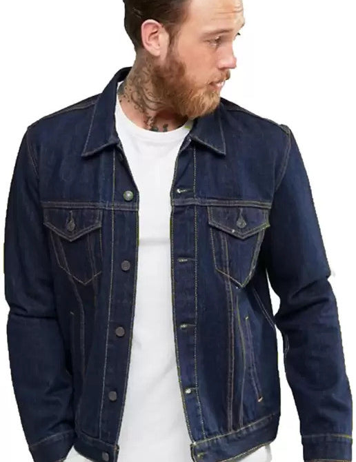KOTTY Full Sleeve Solid Men Denim Jacket 