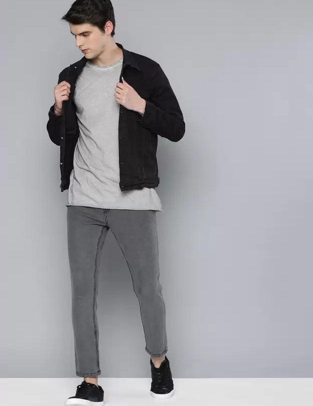 KOTTY Full Sleeve Solid Men Denim Jacket 
